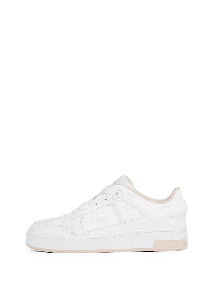 Calvin Klein Multi White Basketball Low Trainers - Image 2 of 6