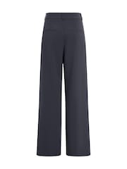 Calvin Klein Blue Tailored Low Rise Wide Leg Trousers - Image 3 of 5