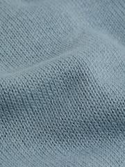 Calvin Klein Blue 100% Cotton Embroidered High Neck Jumper - Image 2 of 3
