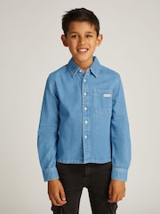 Темно-синий - Calvin Klein Regular Fit Shirt - Изображение 1 из 5