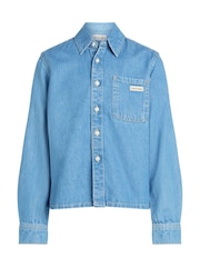 Темно-синий - Calvin Klein Regular Fit Shirt - Изображение 4 из 5