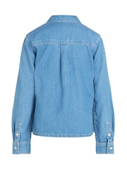 Темно-синий - Calvin Klein Regular Fit Shirt - Изображение 5 из 5
