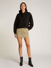 Calvin Klein Black Relaxed Embroidered Hoodie - Image 1 of 4