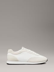 Calvin Klein White Lace up Suede Runner Trainers - Image 2 of 8