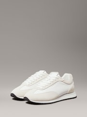 Calvin Klein White Lace up Suede Runner Trainers - Image 4 of 8