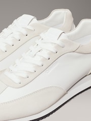 Calvin Klein White Lace up Suede Runner Trainers - Image 8 of 8