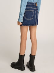 Calvin Klein Blue Denim Mini Skirt - Image 2 of 5