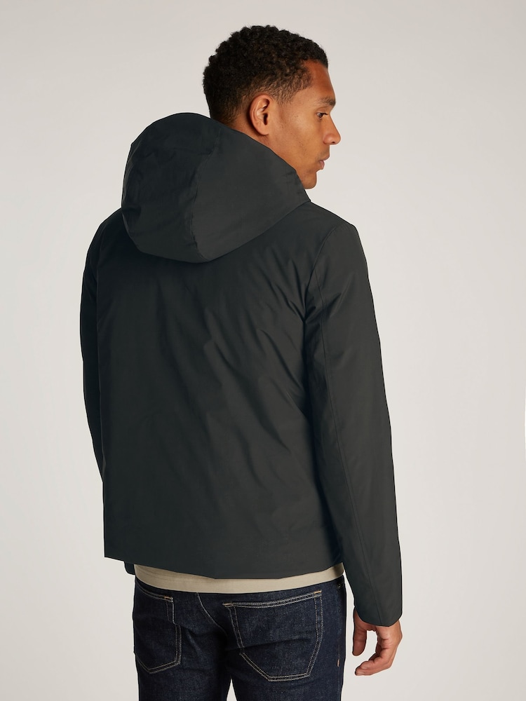Calvin Klein Black Technical Hooded Jacket - Image 2 of 6