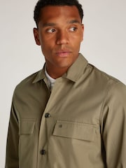 Calvin Klein Brown Boxy Cotton Blend Overshirt - Image 3 of 6