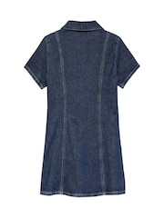 Calvin Klein Blue Double Breasted Denim A-Line Dress - Image 5 of 5