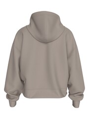 Calvin Klein Brown Relaxed Embroidered Hoodie - Image 2 of 5