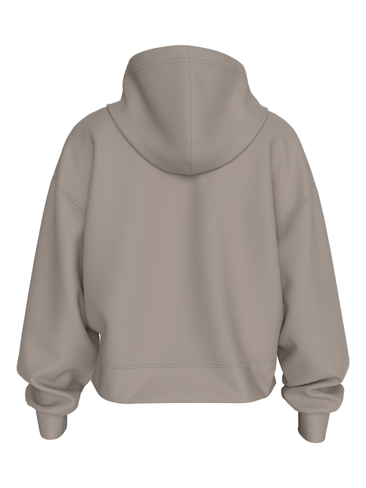 Calvin Klein Brown Relaxed Embroidered Hoodie - Image 2 of 5
