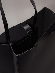 Calvin Klein Black Leather Mini Tote Bag - Image 3 of 6