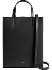 Calvin Klein Black Leather Mini Tote Bag - Image 5 of 6