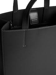 Calvin Klein Black Leather Mini Tote Bag - Image 6 of 6