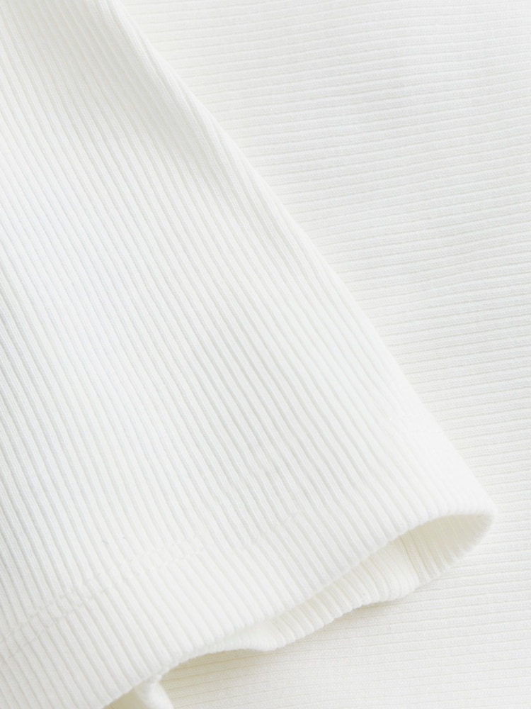 Calvin Klein White Ribbed Vest Top - Image 2 of 3 Calvin Klein White Ribbed Vest Top - Image 2 of 3