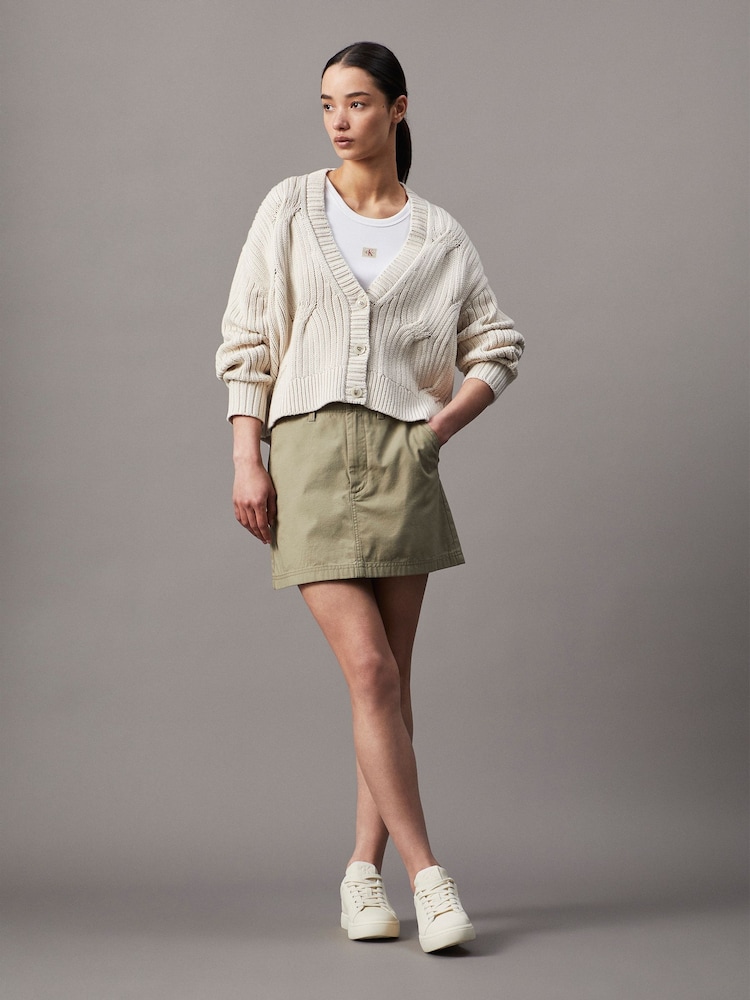 Calvin Klein White Ribbed Vest Top - Image 3 of 3 Calvin Klein White Ribbed Vest Top - Image 3 of 3