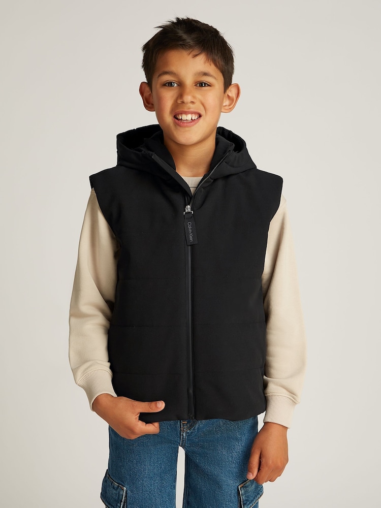 Calvin Klein Black Soft Sheel Technical Gilet - Image 1 of 5