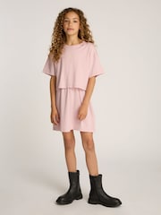 Calvin Klein Pink Short Sleeve 100% Cotton T-Shirt Dress - Image 1 of 5
