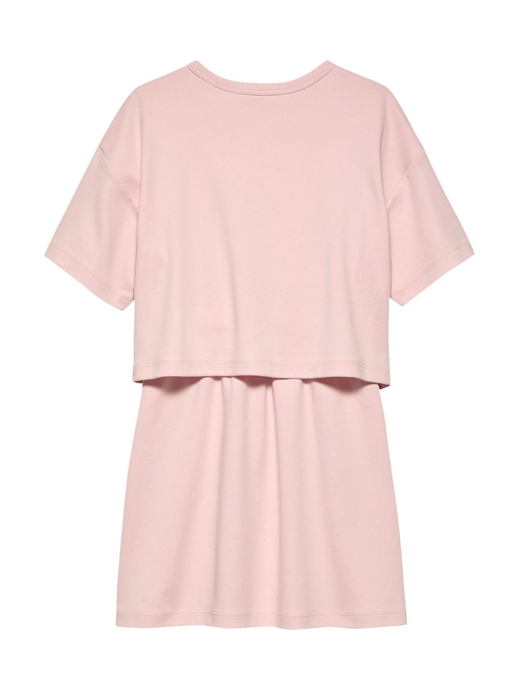 Calvin Klein Pink Short Sleeve 100% Cotton T-Shirt Dress - Image 5 of 5
