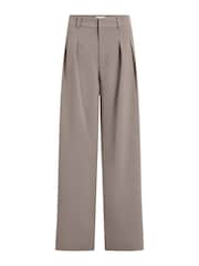 Calvin Klein Grey Tailored Low Rise Wide Leg Trousers - Image 3 of 6