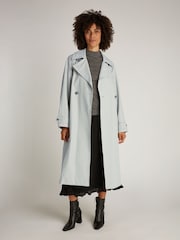 Calvin Klein Grey Cotton Nylon Trench Coat - Image 1 of 7