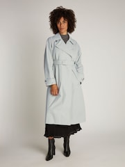 Calvin Klein Grey Cotton Nylon Trench Coat - Image 2 of 7