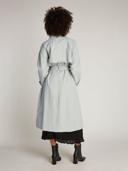 Calvin Klein Grey Cotton Nylon Trench Coat - Image 3 of 7