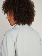 Calvin Klein Grey Cotton Nylon Trench Coat - Image 4 of 7