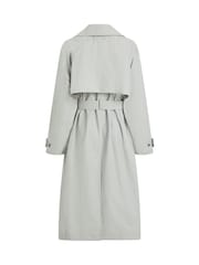 Calvin Klein Grey Cotton Nylon Trench Coat - Image 6 of 7