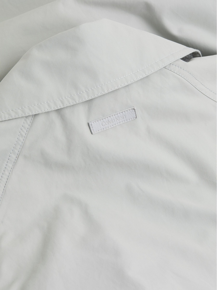 Calvin Klein Grey Cotton Nylon Trench Coat - Image 7 of 7