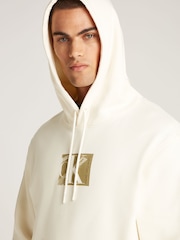 Calvin Klein White Soft Box Monogram Hoodie - Image 3 of 6