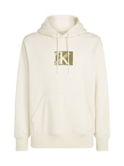 Calvin Klein White Soft Box Monogram Hoodie - Image 5 of 6