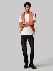 Бежевый - Calvin Klein 100% Cotton Monologo T-Shirt - Image 3 of 5