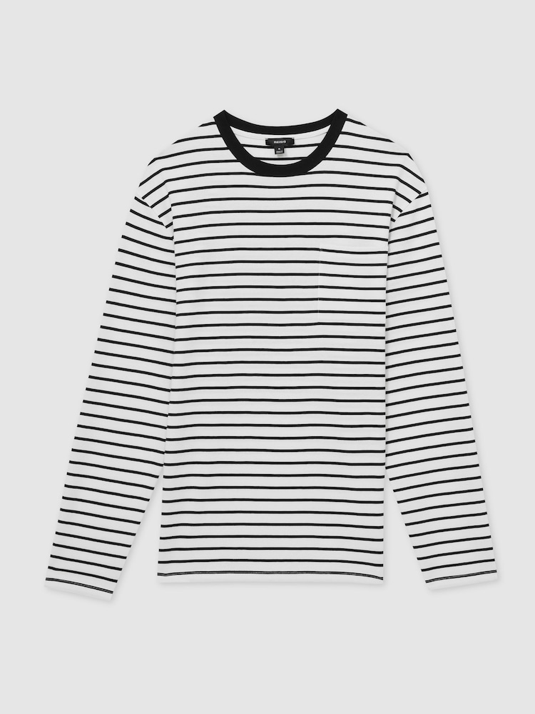 Reiss Eddie – Langarm-T-Shirt mit Breton-Streifen - Bild 2 von 5