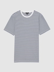 Reiss Bay Mercerised-Cotton Stripe T-Shirt - Image 2 of 6