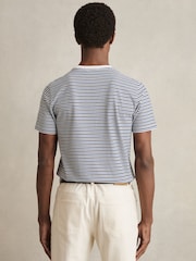 Reiss Bay Mercerised-Cotton Stripe T-Shirt - Image 5 of 6