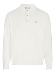 Calvin Klein White Cotton Polo Jumper - Image 1 of 3