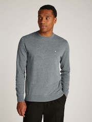 Calvin Klein Grey Cotton Silk Blend Jumper - Image 1 of 6