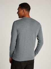 Calvin Klein Grey Cotton Silk Blend Jumper - Image 2 of 6