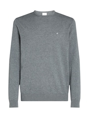 Calvin Klein Grey Cotton Silk Blend Jumper - Image 5 of 6