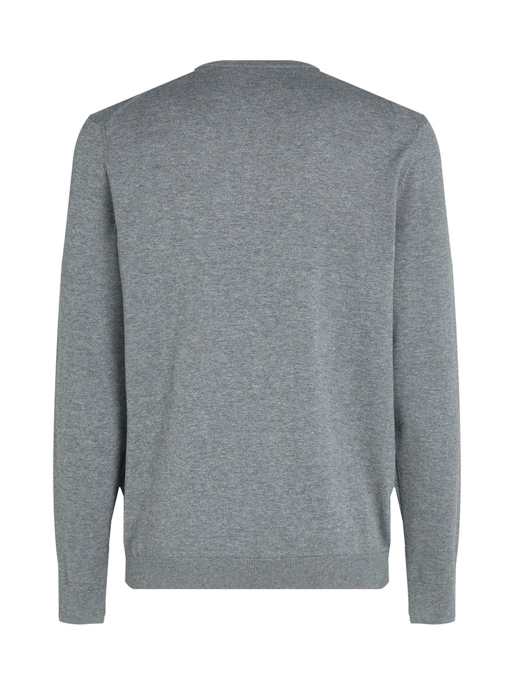 Calvin Klein Grey Cotton Silk Blend Jumper - Image 6 of 6