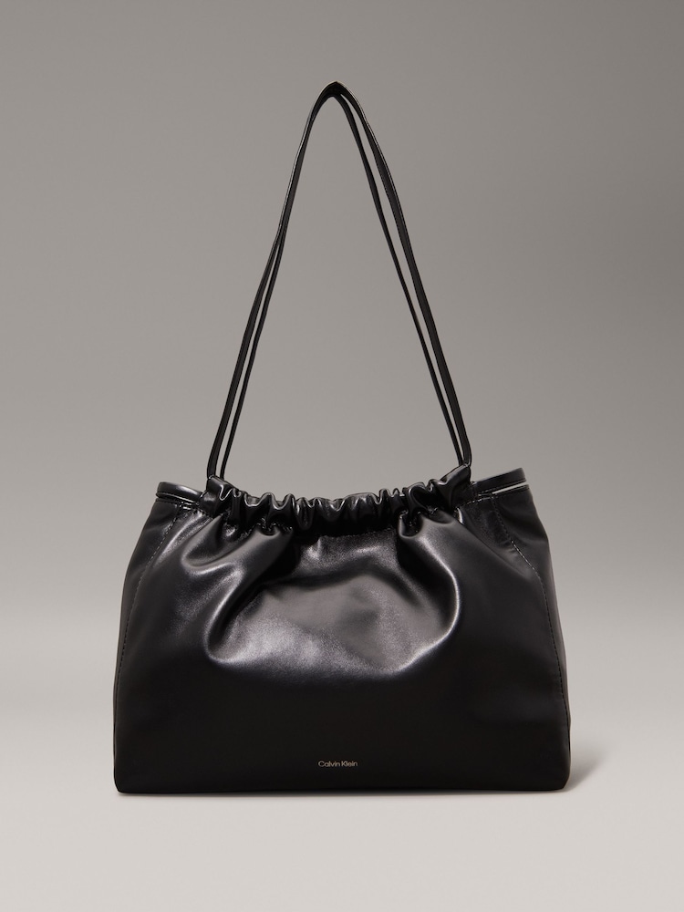 Calvin Klein Black Drawstring Shoulder Bag - Image 1 of 6