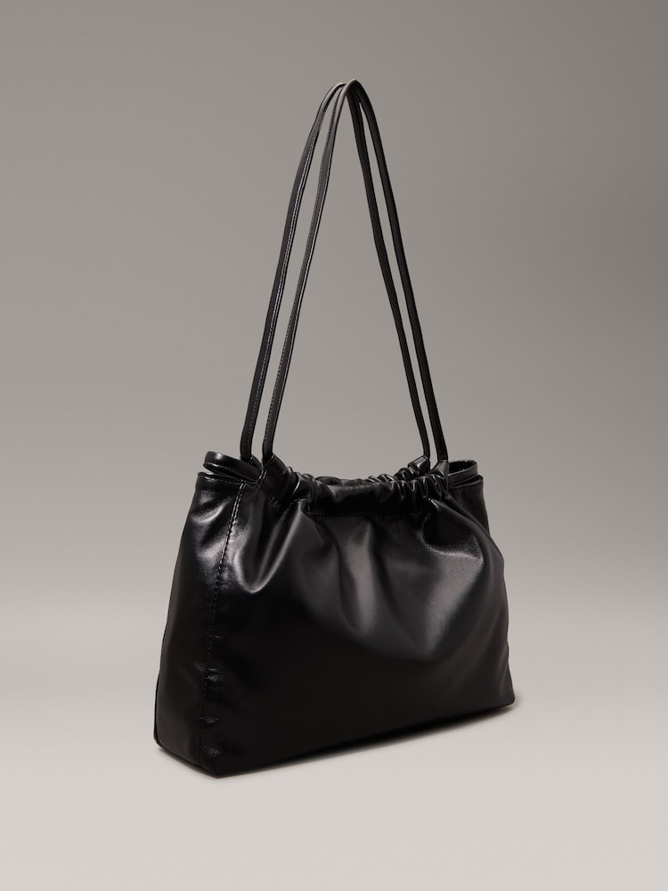 Calvin Klein Black Drawstring Shoulder Bag - Image 2 of 6