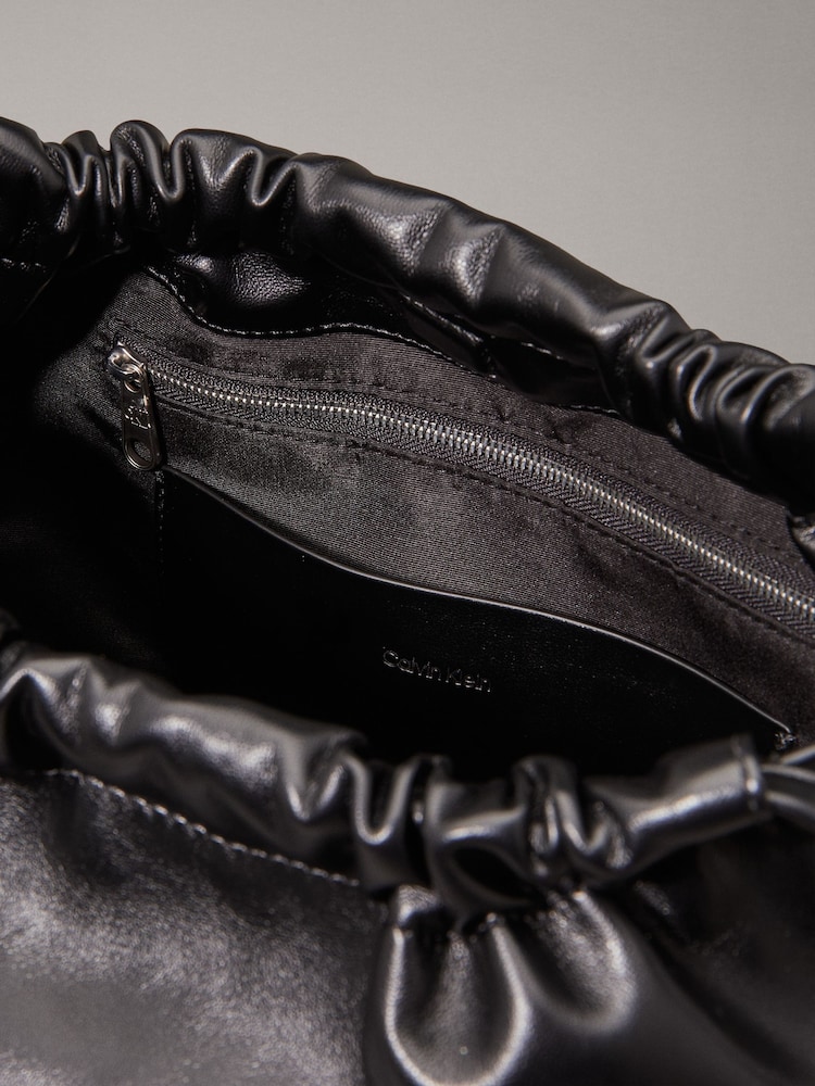 Calvin Klein Black Drawstring Shoulder Bag - Image 4 of 6