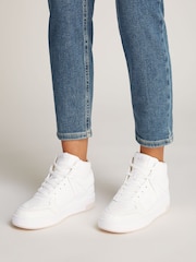 Calvin Klein White Basketball Low Trainers - Image 1 of 6