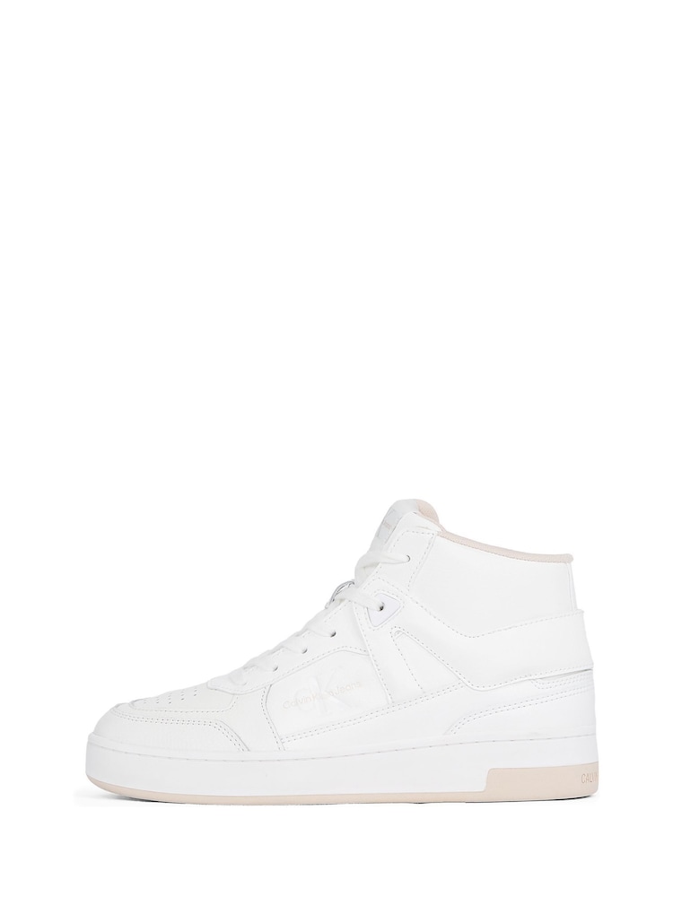 Calvin Klein White Basketball Low Trainers - Image 2 of 6 Calvin Klein White Basketball Low Trainers - Image 2 of 6