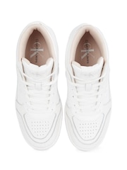 Calvin Klein White Basketball Low Trainers - Image 4 of 6