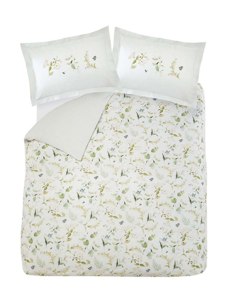 Sophie Allport Green Wild Floral Duvet Cover and Pillowcase Set - Image 4 of 6