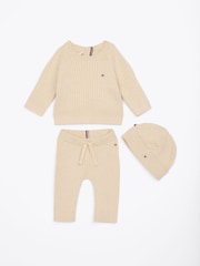 Tommy Hilfiger Natural Cable Knitted Set Giftbox - Image 1 of 3
